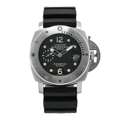 Panerai Stainless Steel Rubber 44mm Luminor 1950 Automatic Watch Black PAM00243 1 of 5