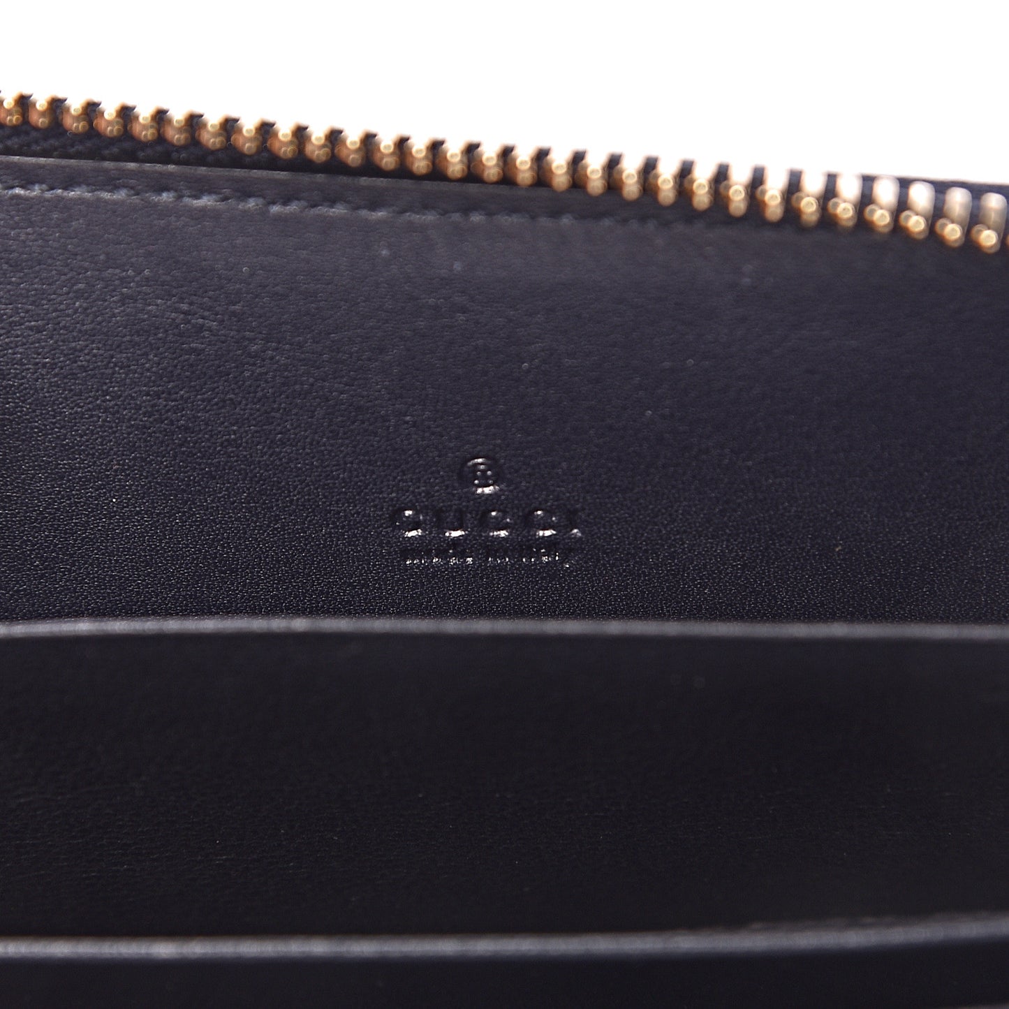 Microguccissima Zip Around Card Case Navy