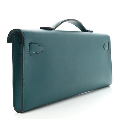 Hermes Swift Kelly Cut Clutch Pochette Vert Bosphore 3 of 7