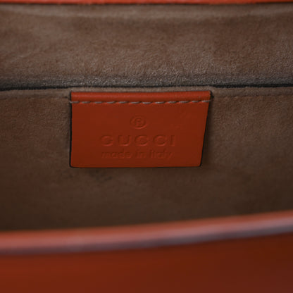 Gucci Vitello Fontanella Web Mini Sylvie Top Handle Bag Orange 6 of 12