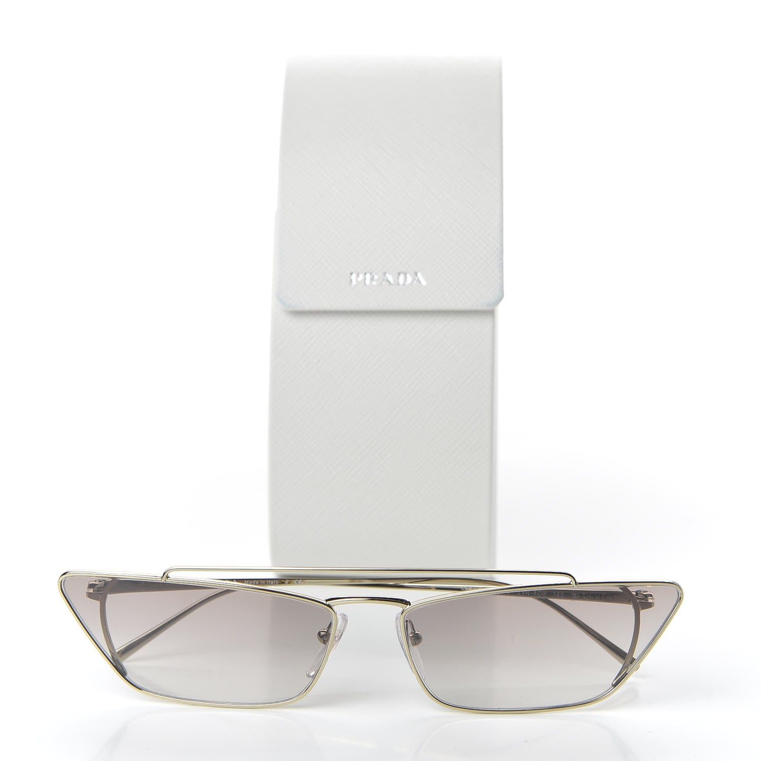 Prada Cat Eye Sunglasses SPR 64U Gold 7 of 7