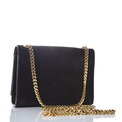 Saint Laurent Suede Small Classic Monogram Kate Tassel Satchel Black 3 of 21