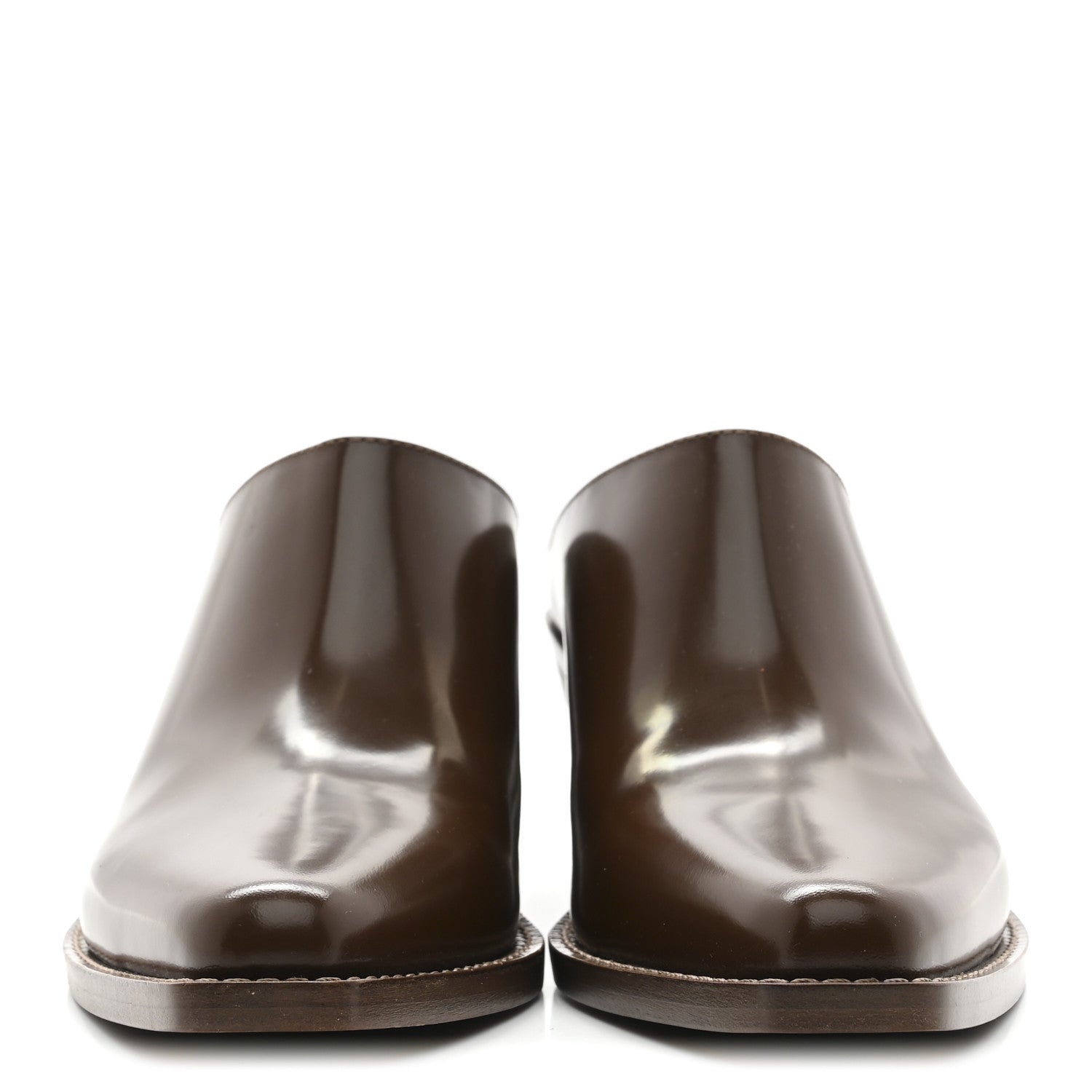 Fendi Vitello Abrasivato FF Cut Mules 37 Cuoio 4 of 9