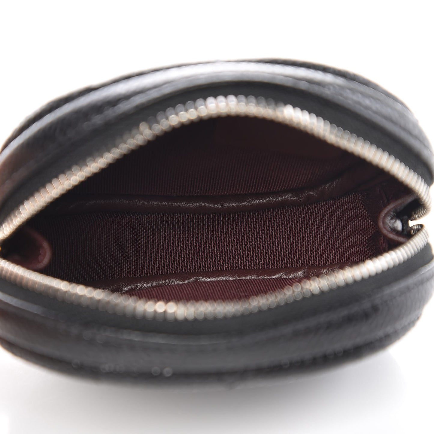 Caviar Quilted Zip Around Classic Coin Purse Black