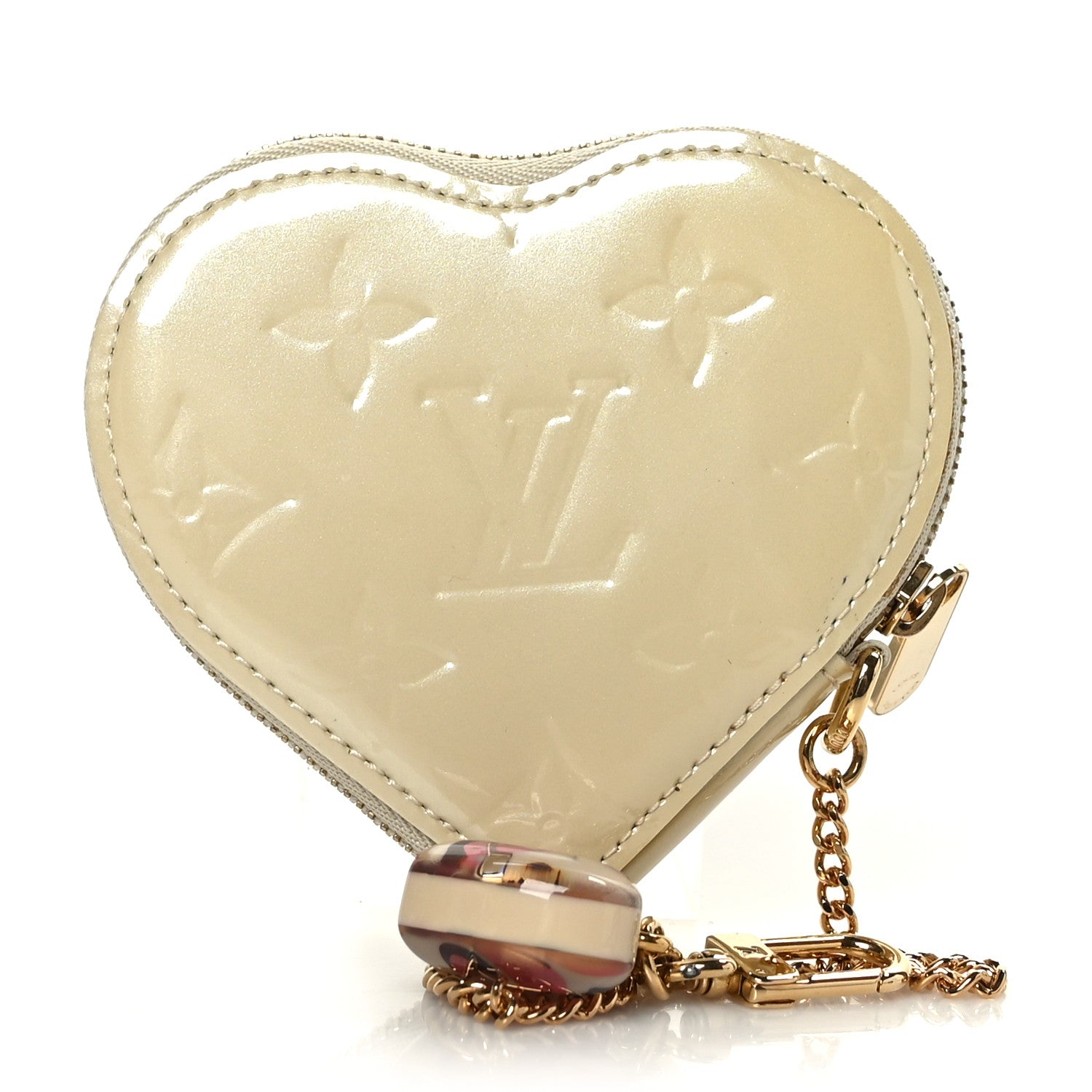 Louis Vuitton Vernis Heart Coin Purse Blanc Corail 1 of 6