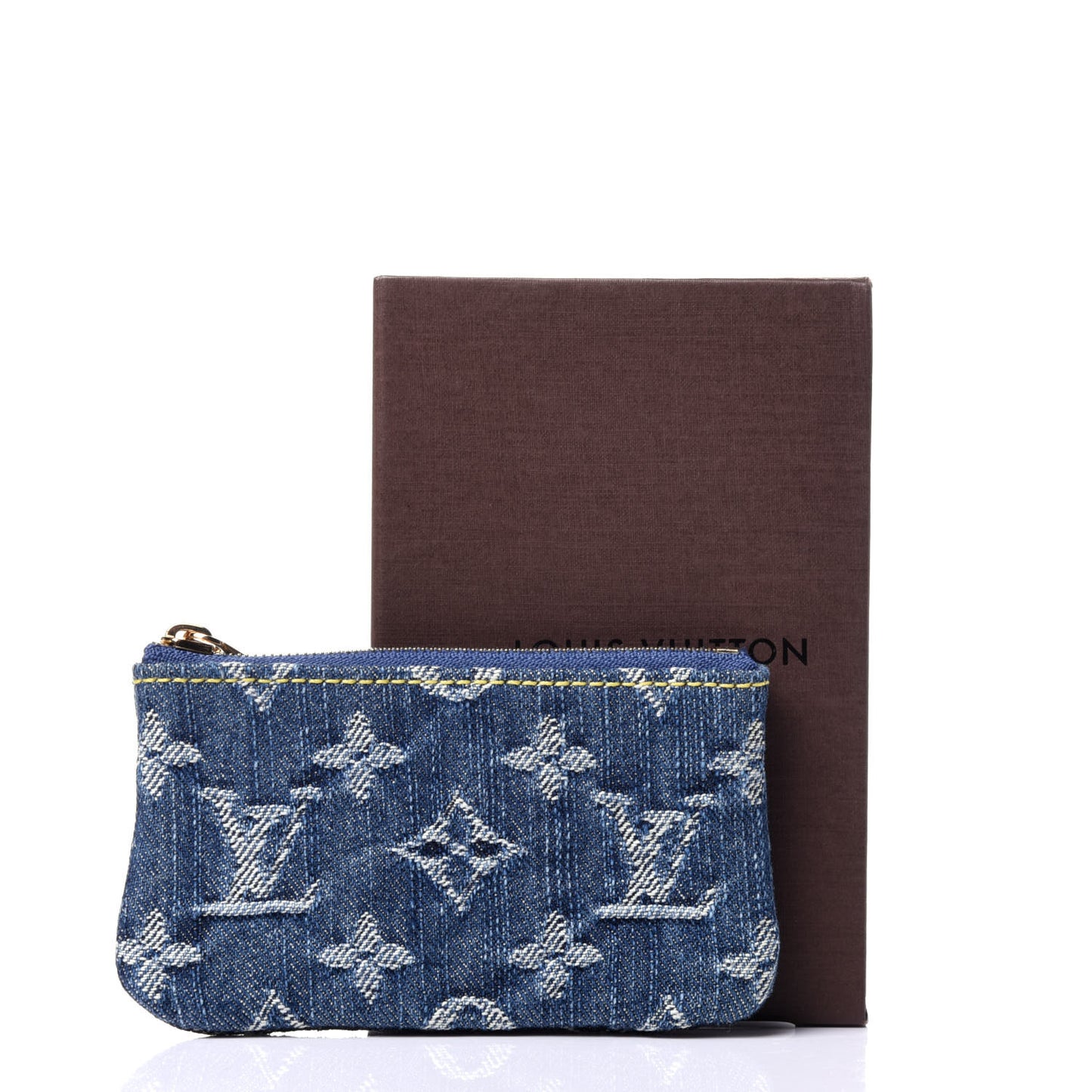 Monogram Denim Key Pouch Blue