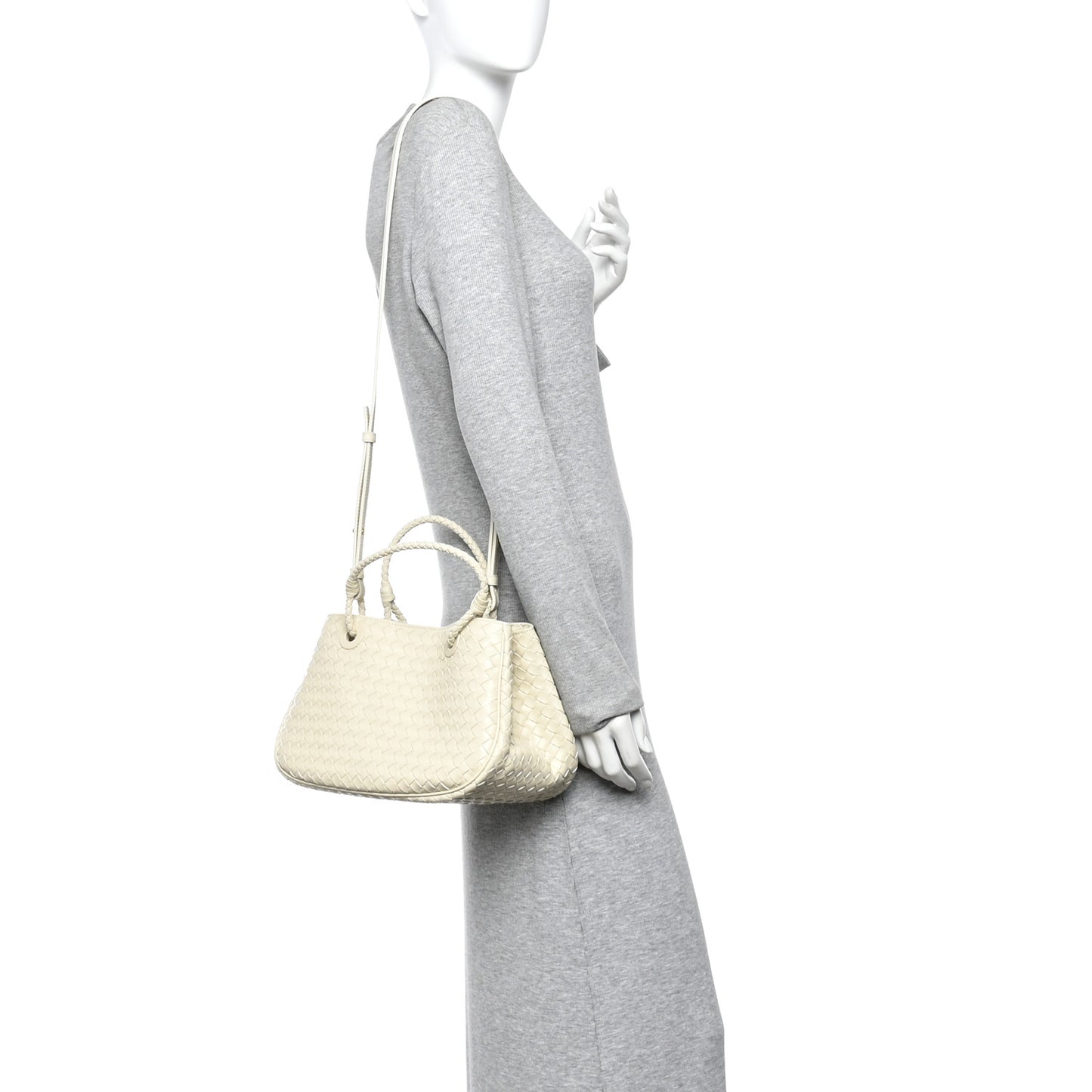 Nappa Intrecciato Basket Bag Sea Salt
