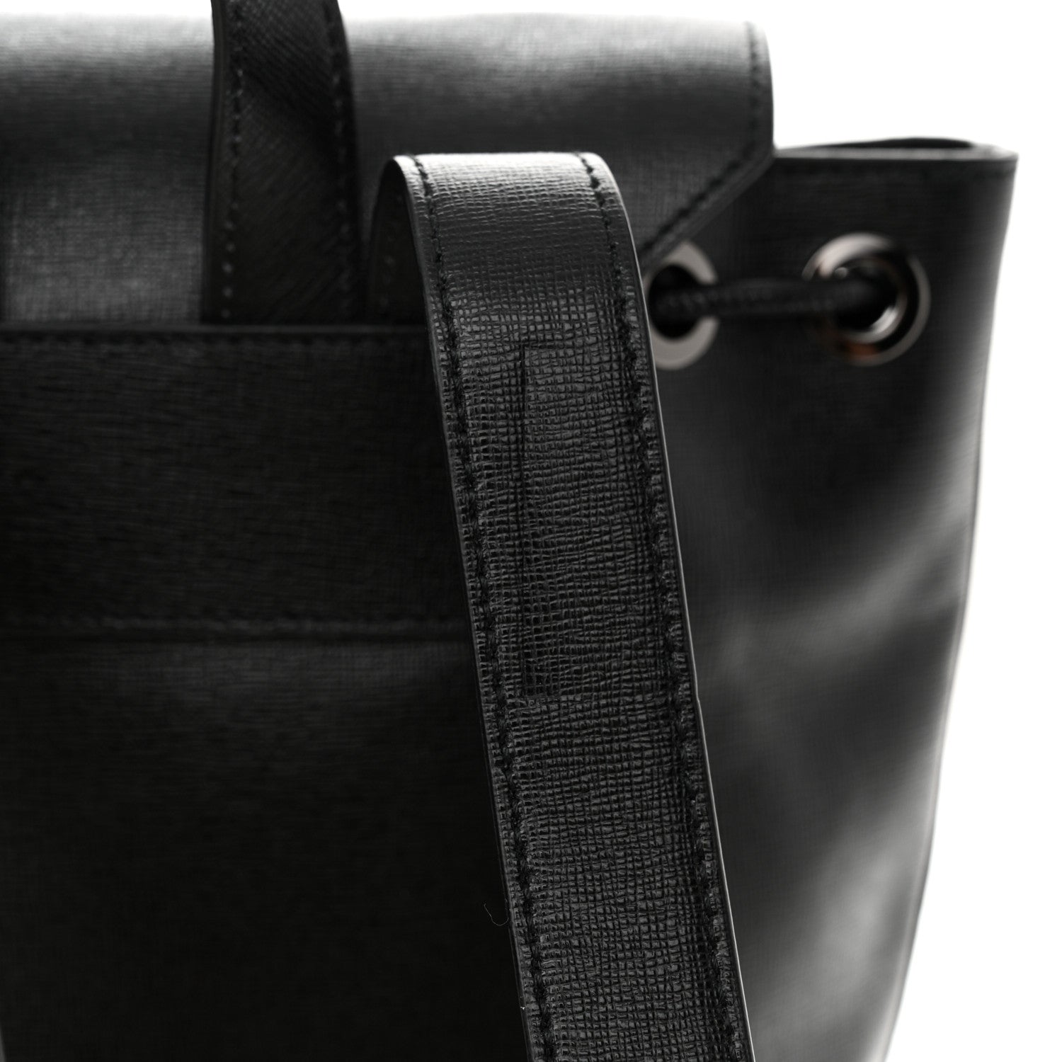 Off-White Saffiano Diag Backpack Black White 12 of 12