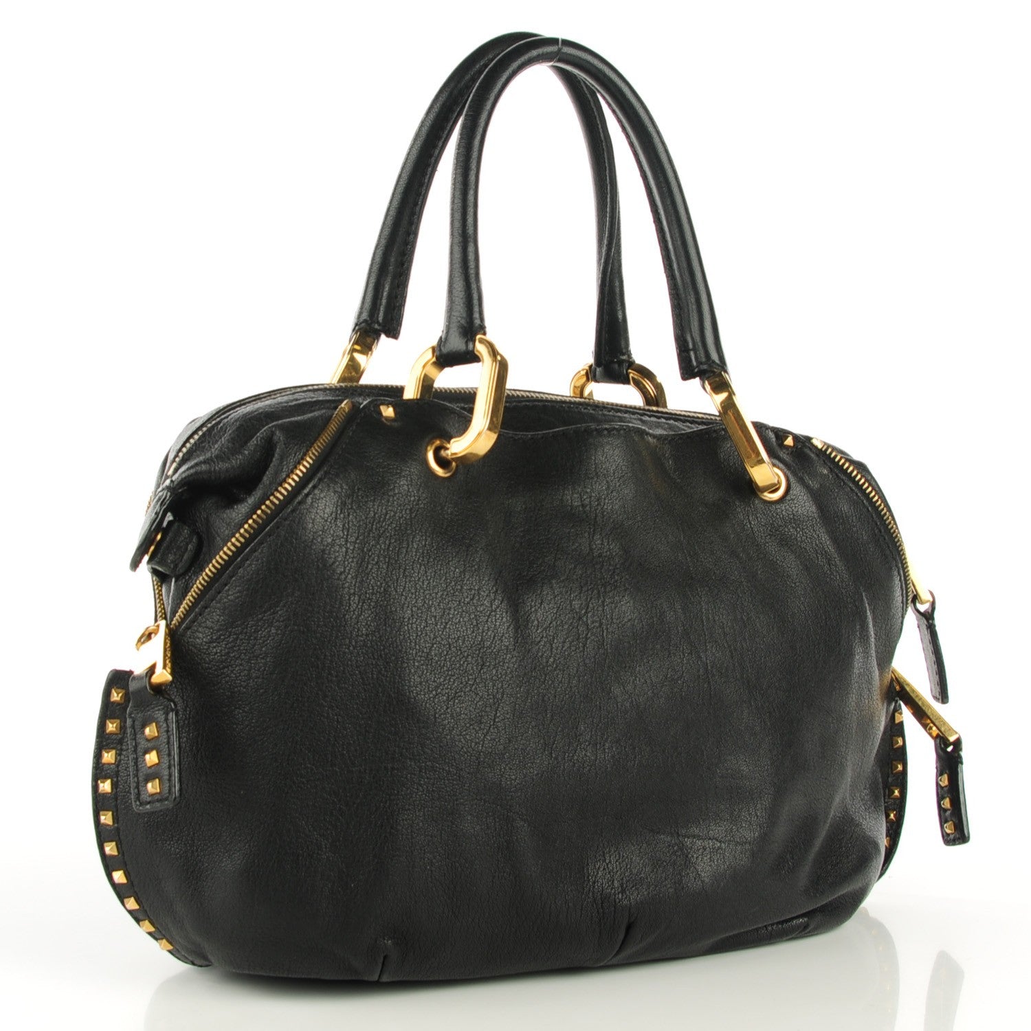 Marc Jacobs Calfskin Little Janice Paradise Satchel Black 3 of 8
