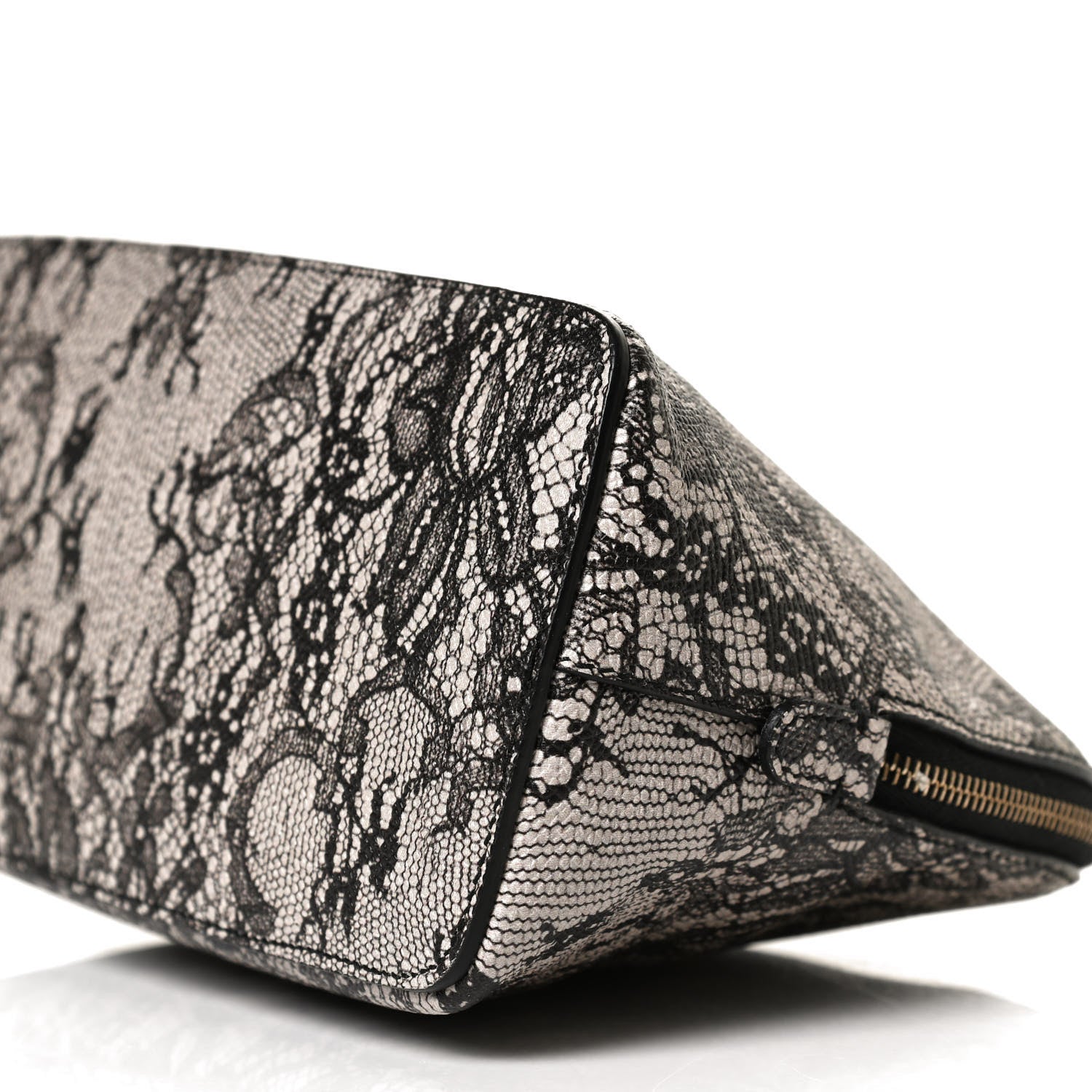 Dolce & Gabbana Dauphine Lace Print Cosmetic Pouch Black 7 of 9
