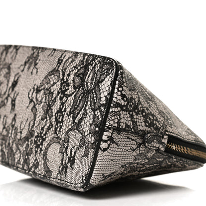 Dolce & Gabbana Dauphine Lace Print Cosmetic Pouch Black 7 of 9