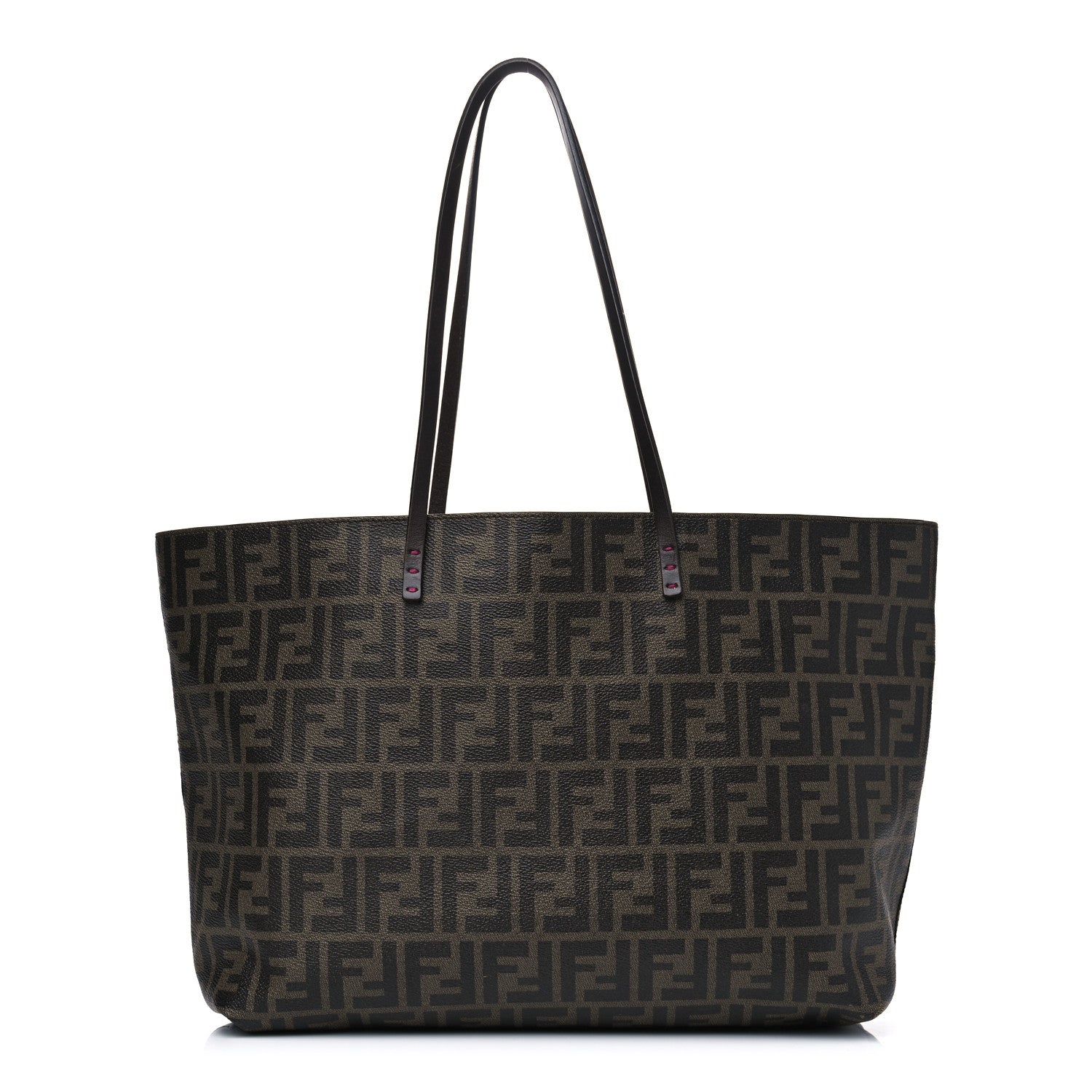 Fendi Zucca Spalmati Small Roll Tote Tobacco Fuxia 1 of 11