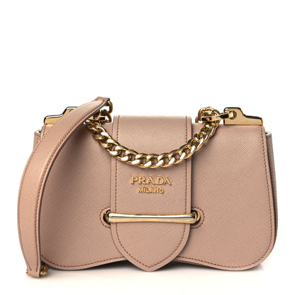 Prada Saffiano Lux Sidonie Small Chain Crossbody Bag Cipria 1 of 8