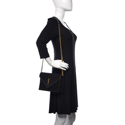 Saint Laurent Suede Calfskin Monogram Le Sept Chain Bag Black 2 of 11