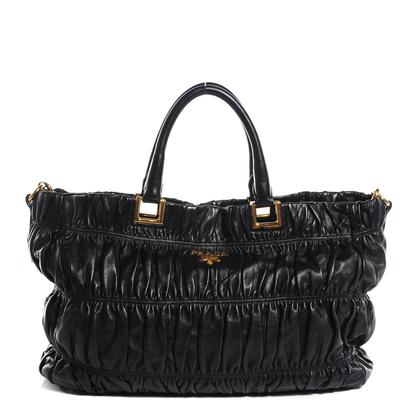 Nappa Gaufre Tote Nero Black