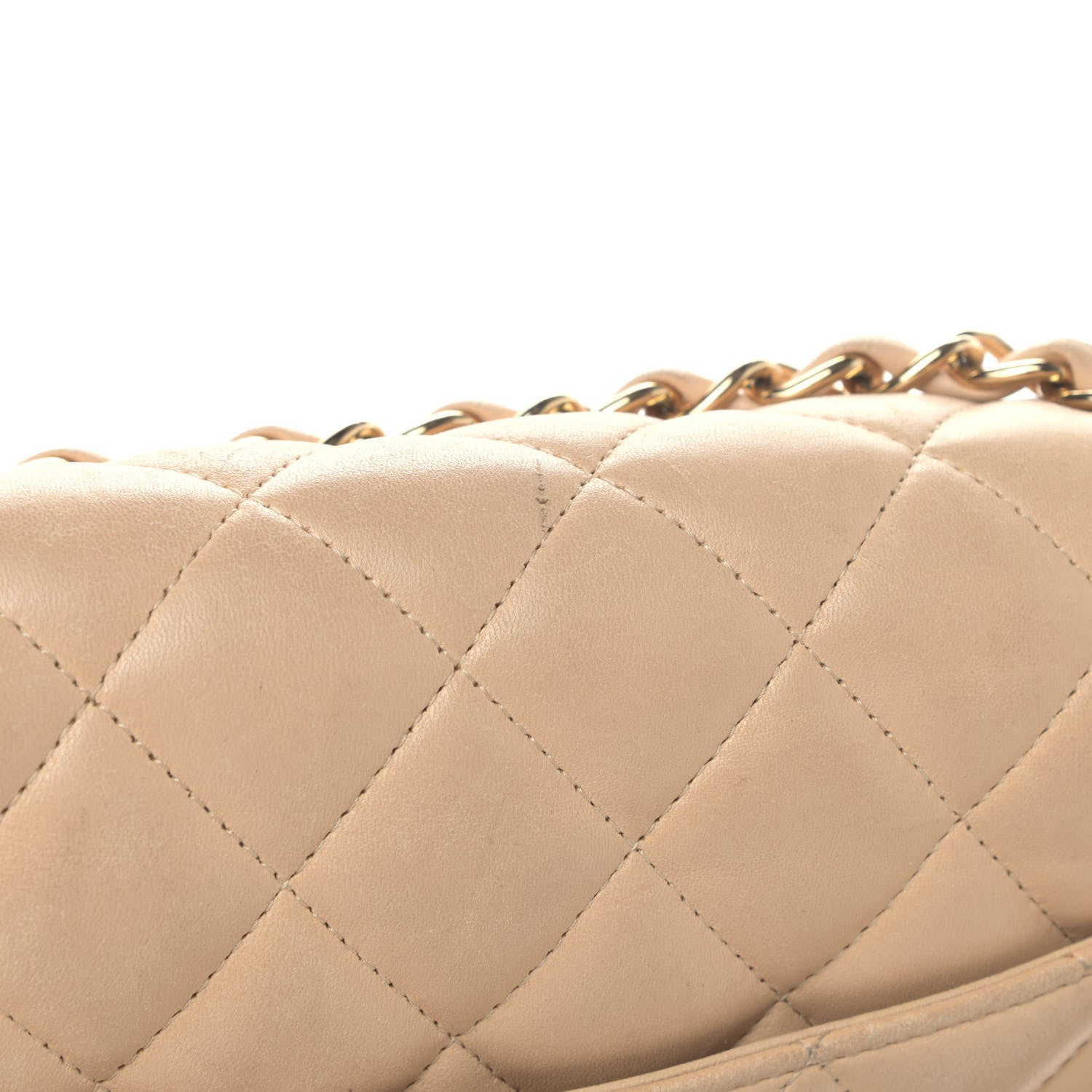 Chanel Lambskin Quilted Jumbo Double Flap Beige 6 of 6