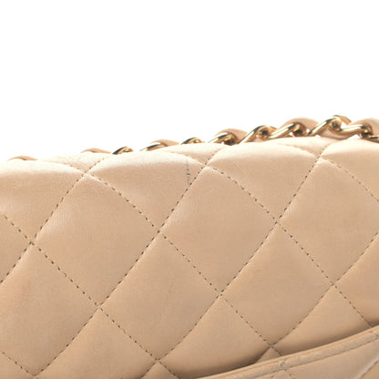 Chanel Lambskin Quilted Jumbo Double Flap Beige 6 of 6