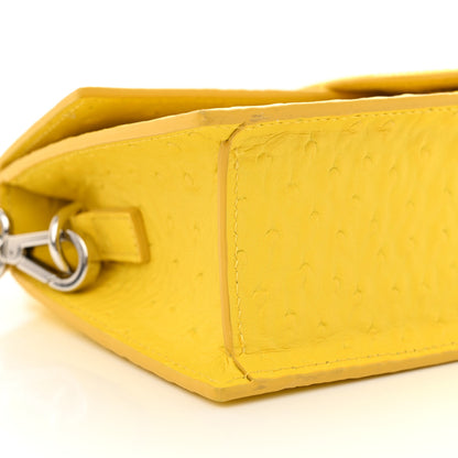 Jacquemus Calfskin Ostrich Embossed Le Grand Bambino Yellow 8 of 10