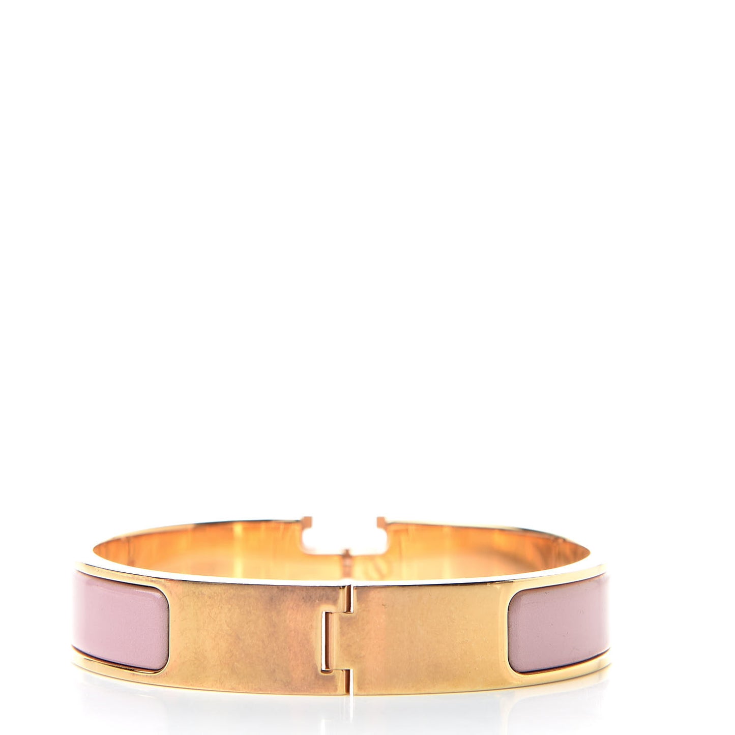Enamel Narrow Clic Clac H Bracelet PM Rose Nacarat
