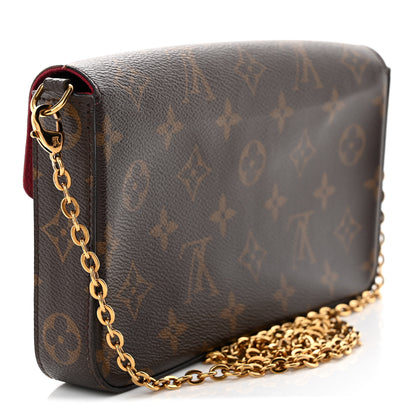 Louis Vuitton Monogram Pochette Felicie Chain Wallet Fuchsia 4 of 11