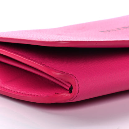 Balenciaga Pebbled Calfskin Everyday Continental Wallet on Chain Acid Pink 7 of 10