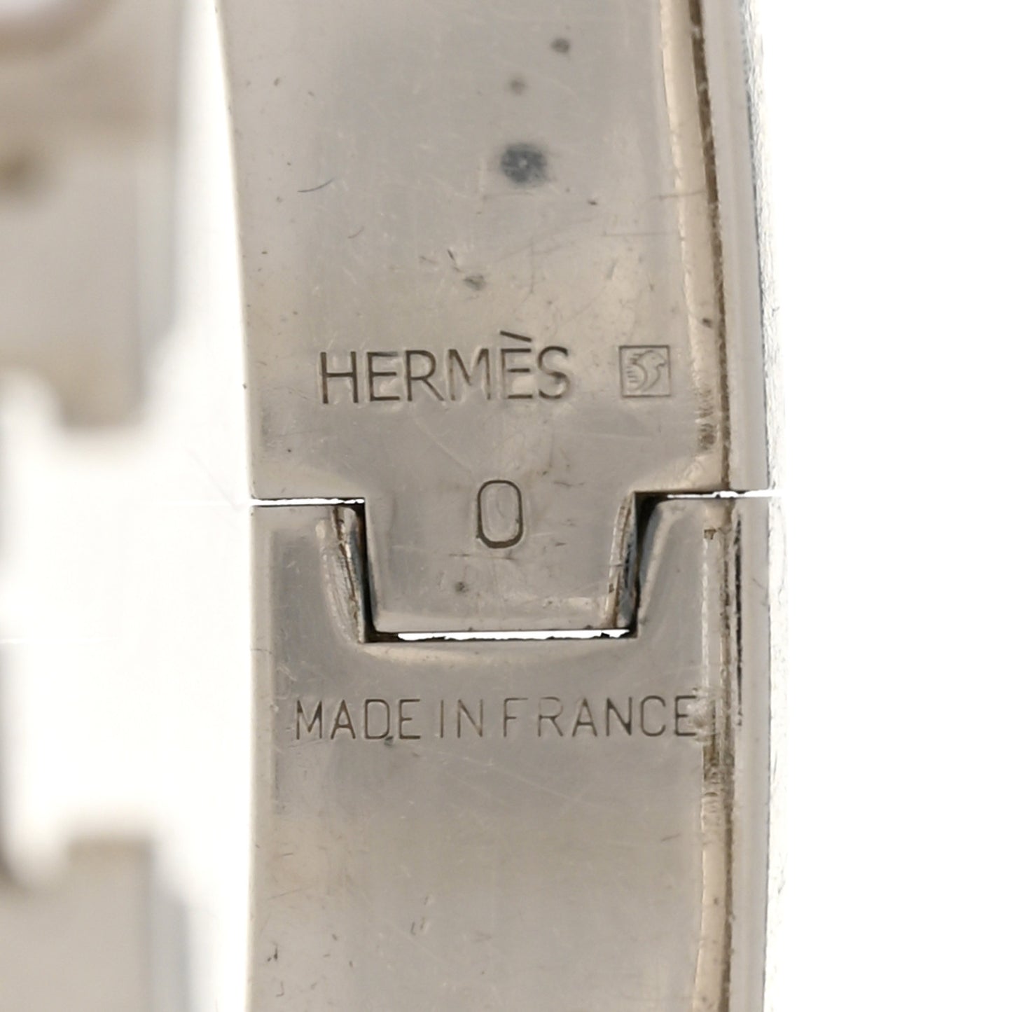 Enamel Narrow Clic Clac H Bracelet PM White