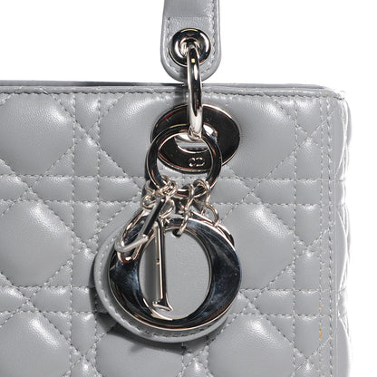 Christian Dior Lambskin Cannage Medium Lady Dior Grey 8 of 9