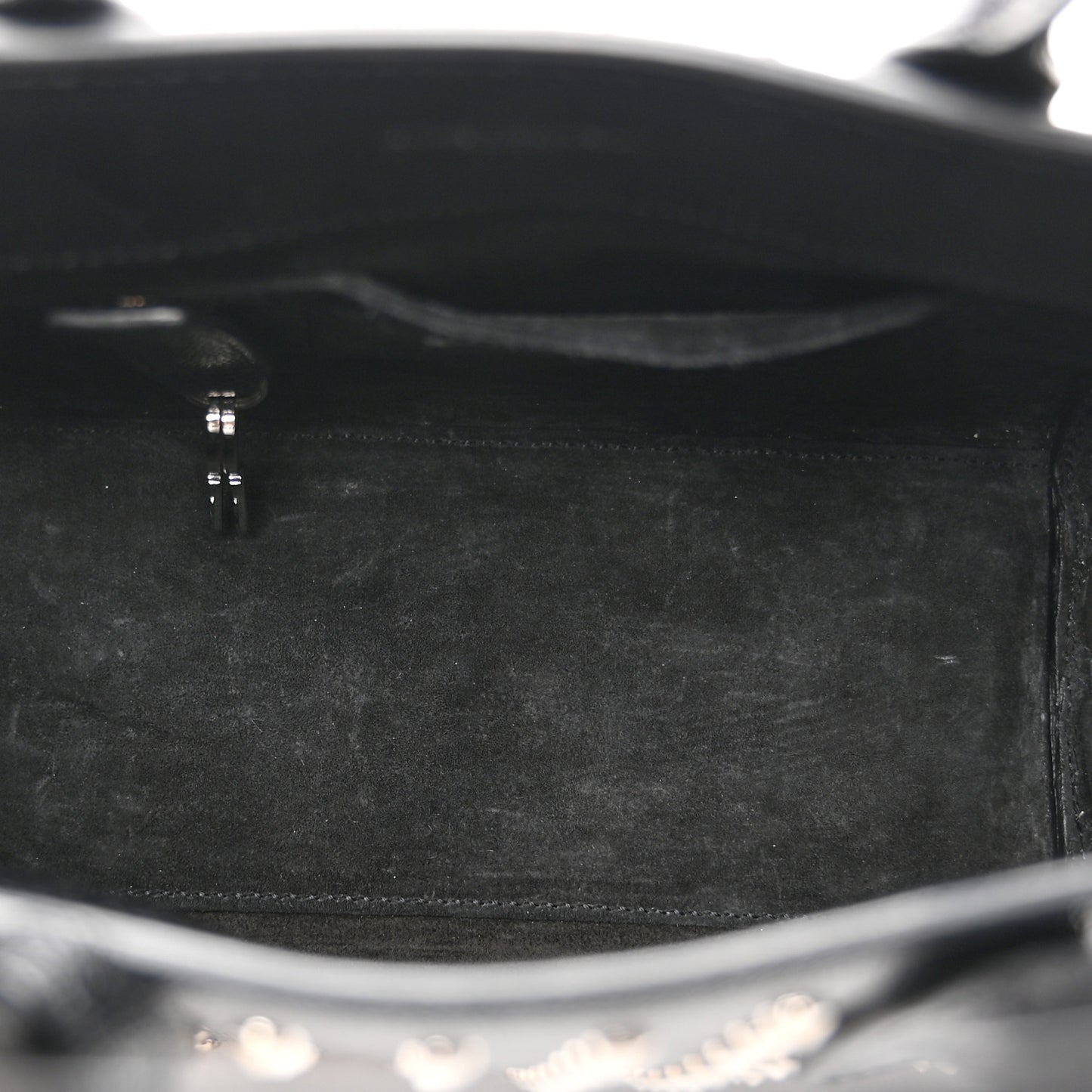Calfskin Studded Nano Sac De Jour Black