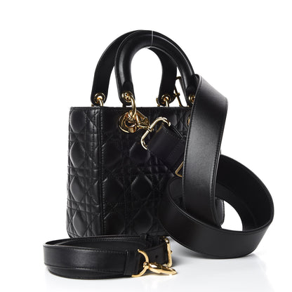 Christian Dior Lambskin Cannage Small Jeweled Lady Dior Black 3 of 10