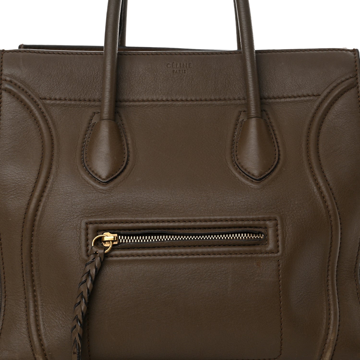 Celine Grained Calfskin Medium Phantom Luggage Taupe 8 of 30