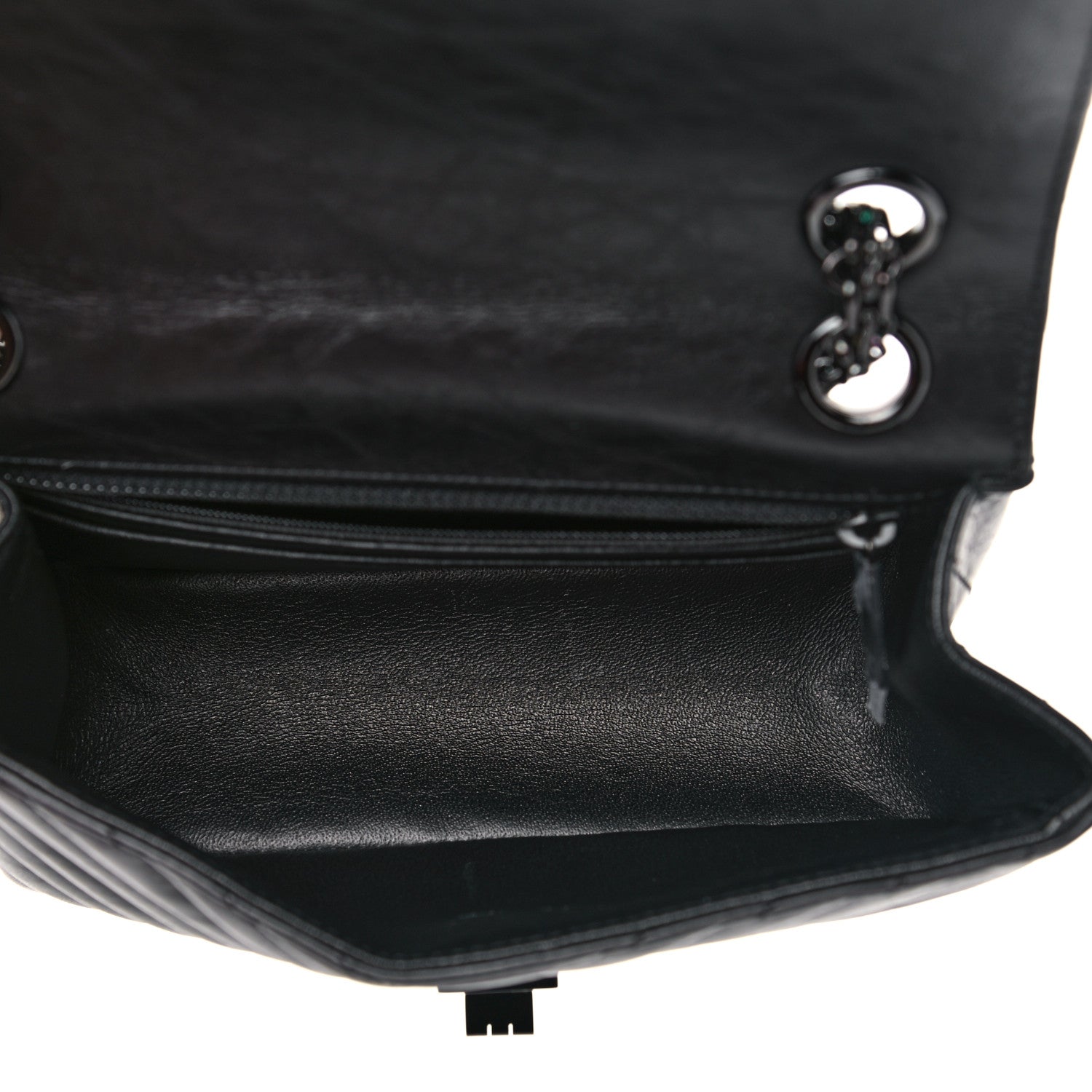 Chanel Aged Calfskin Chevron Quilted 2.55 Reissue Mini Flap So Black 5 of 9