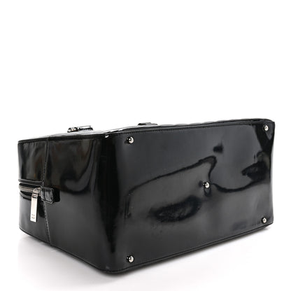 Chanel Patent Quilted Chocolate Bar Bowler Black 4 of 13