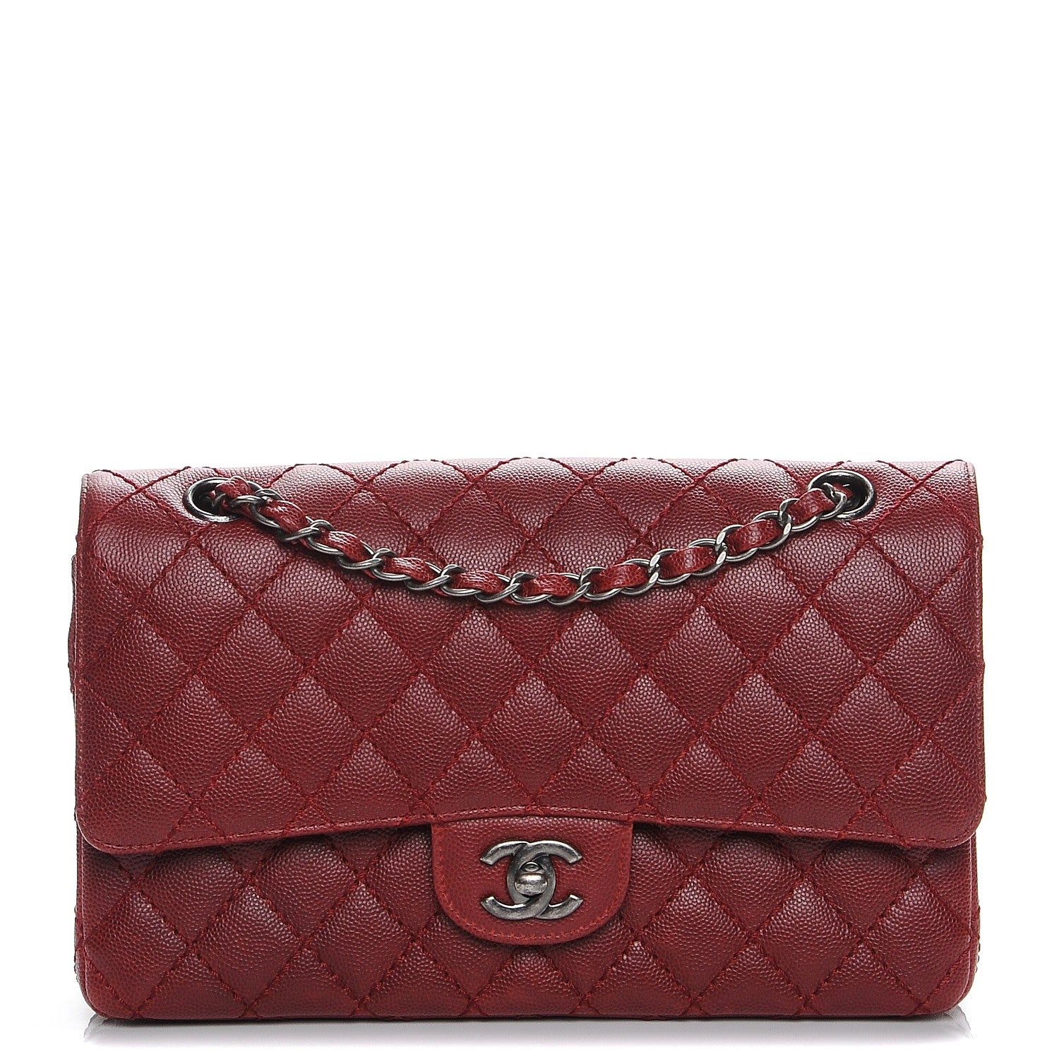 Chanel Caviar Quilted Medium Double Flap Red 1 of 8