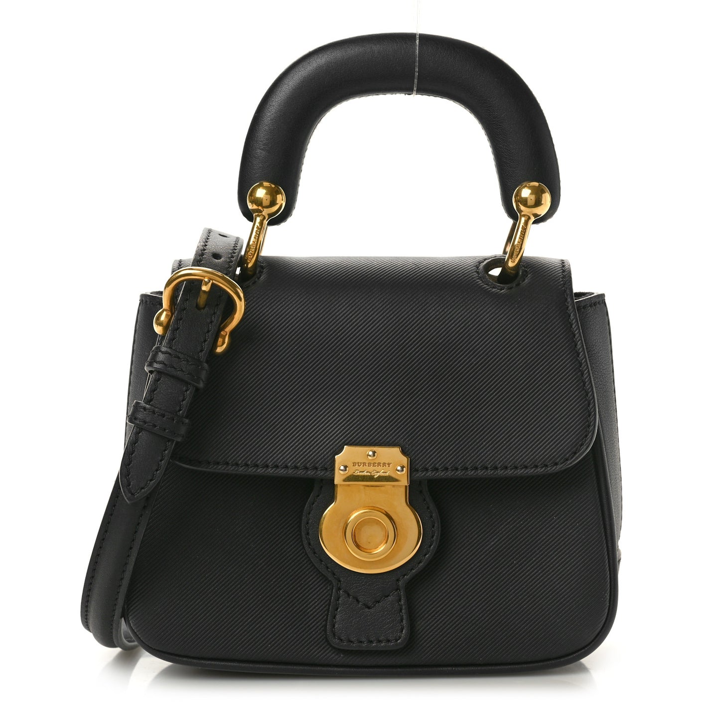 Trench Calfskin Mini DK88 Top Handle Bag Black