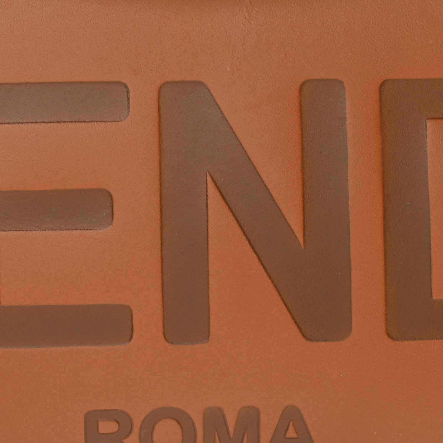 Fendi Vitello King Logo Embossed Mini By The Way Boston Bag Cuoio 8 of 10