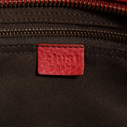 Celine Pebbled Calfskin Mini Luggage Red 6 of 9