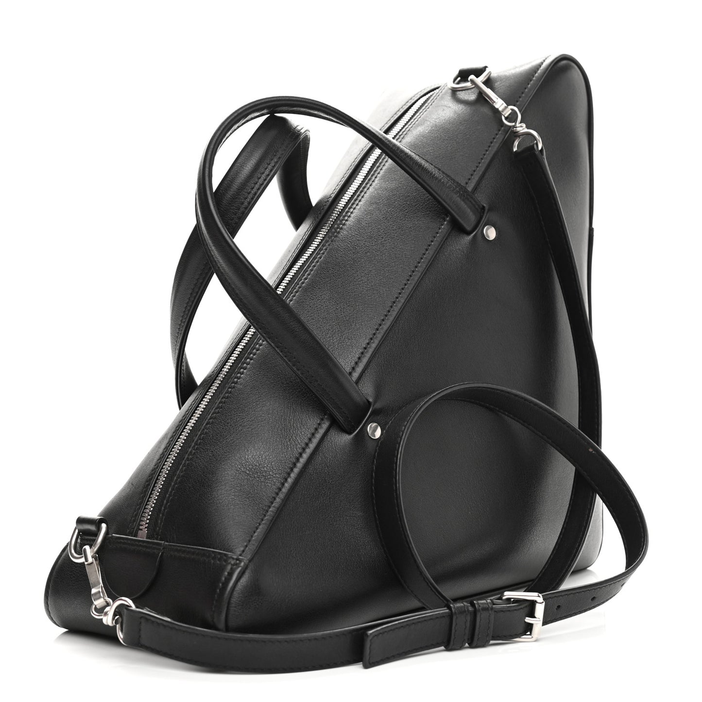 Calfskin M Triangle Duffle Black