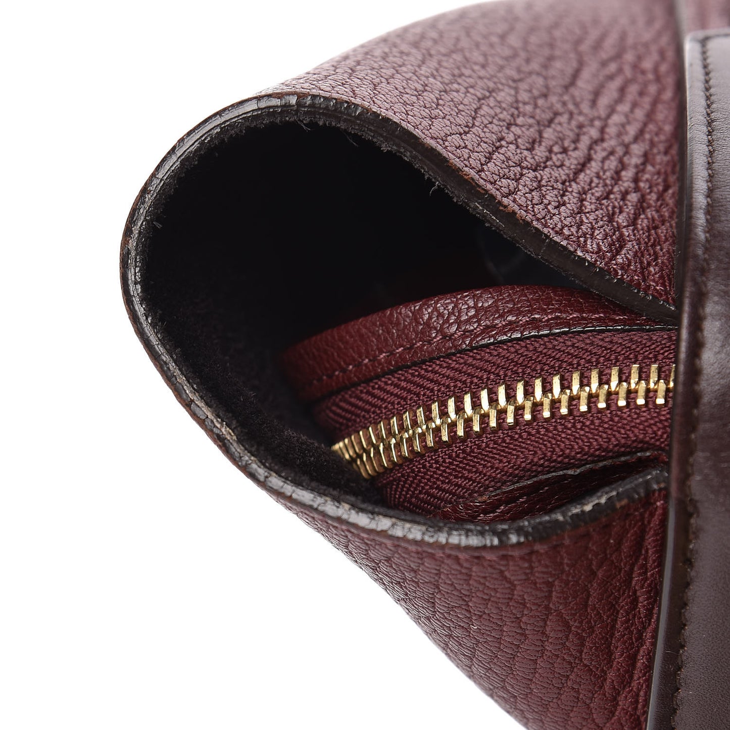 Goatskin Smooth Calfskin Mini Belt Bag Burgundy