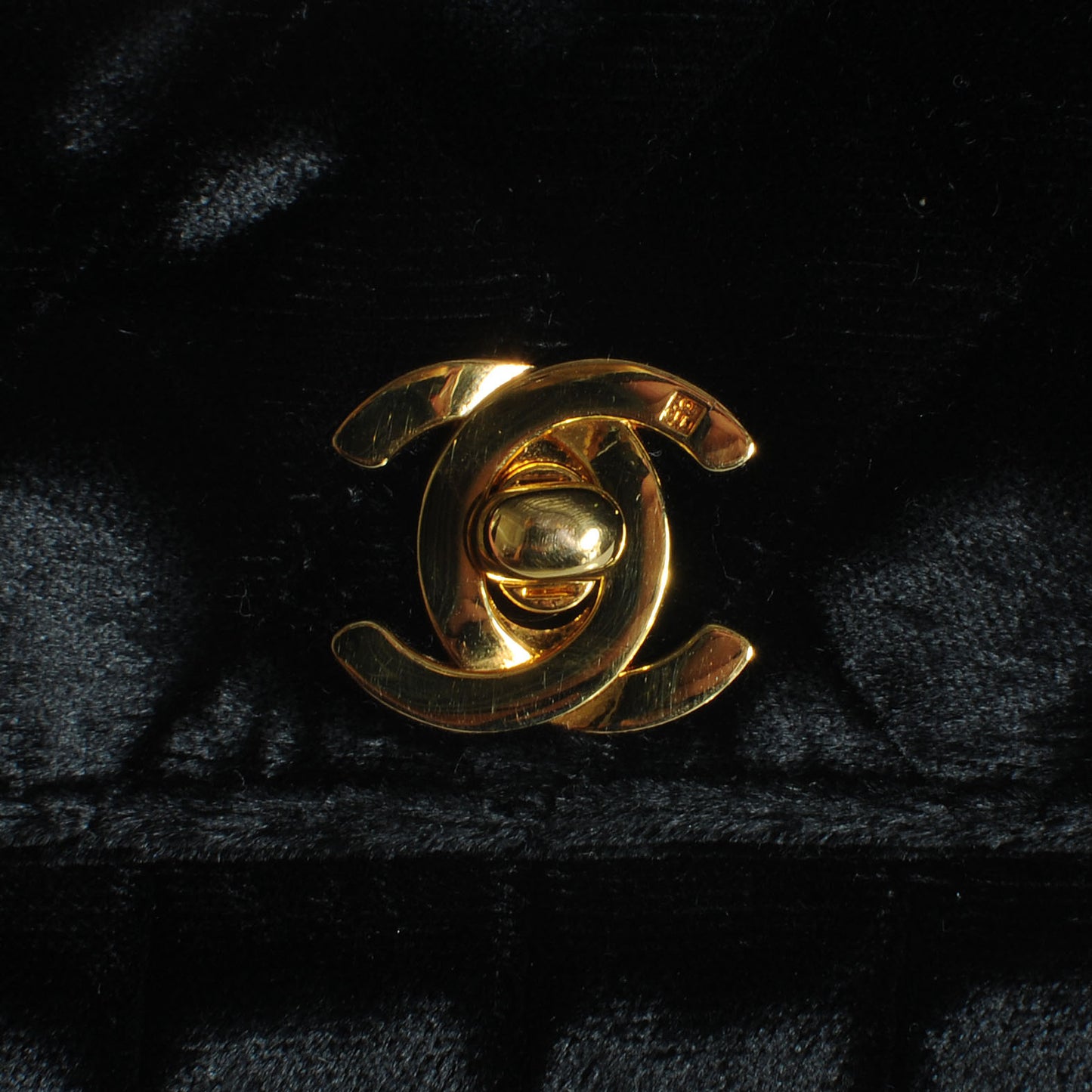 Velvet Quilted Mini Evening Flap Bag Black