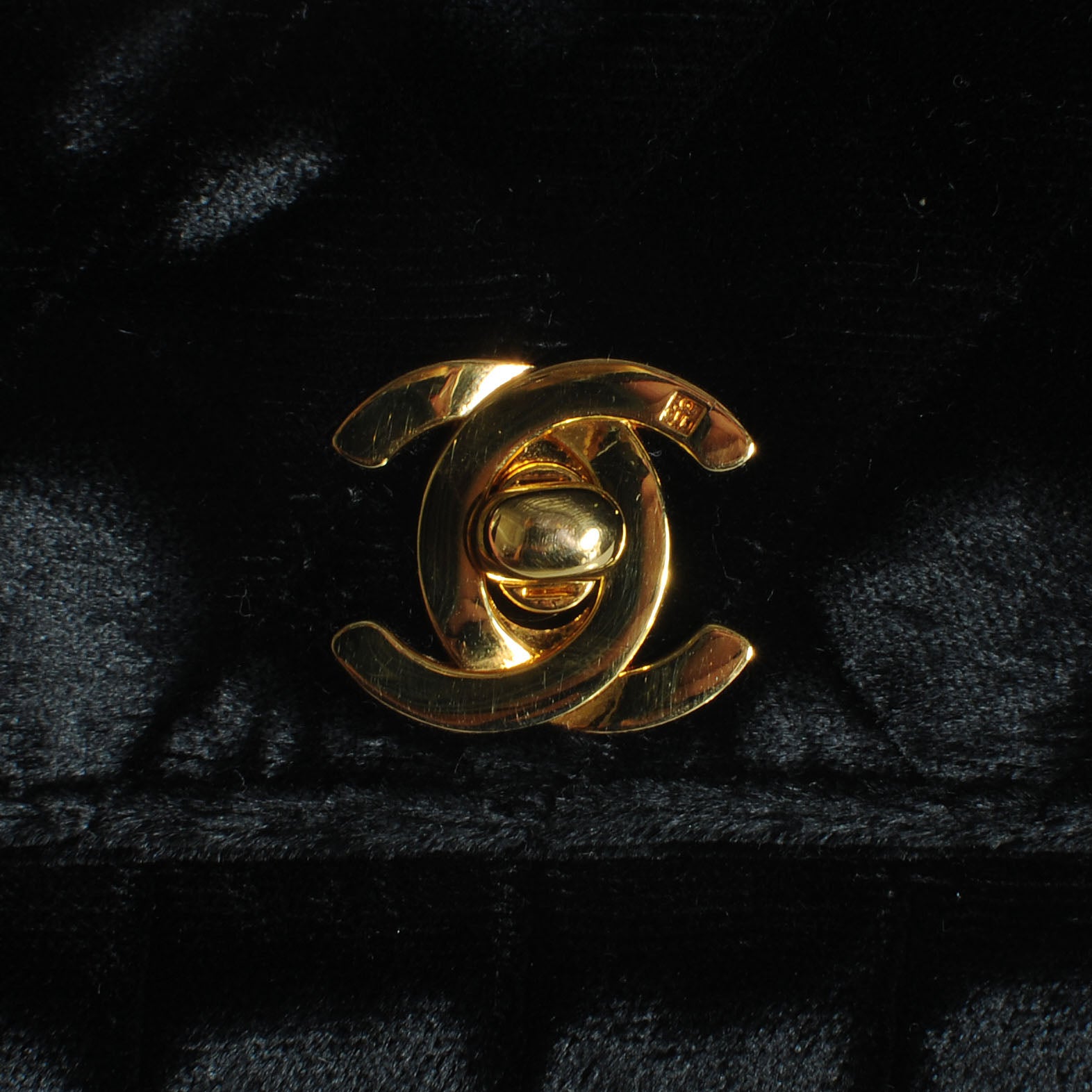 Chanel Velvet Quilted Mini Evening Flap Bag Black 5 of 10