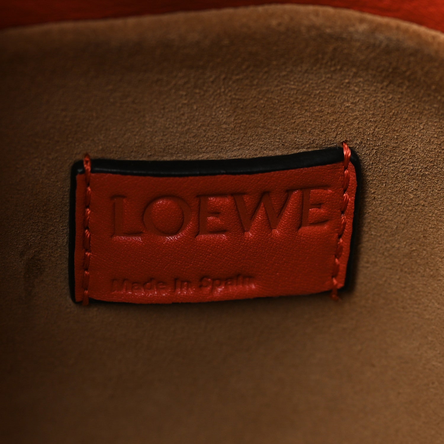 Loewe Calfskin Flamenco Knot Clutch Vermillion 5 of 10
