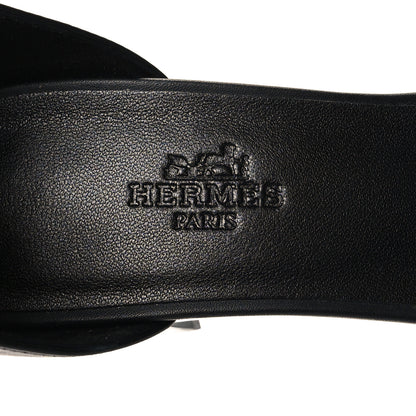 Hermes Calfskin Encens 50 Sandals 37 Black 7 of 9