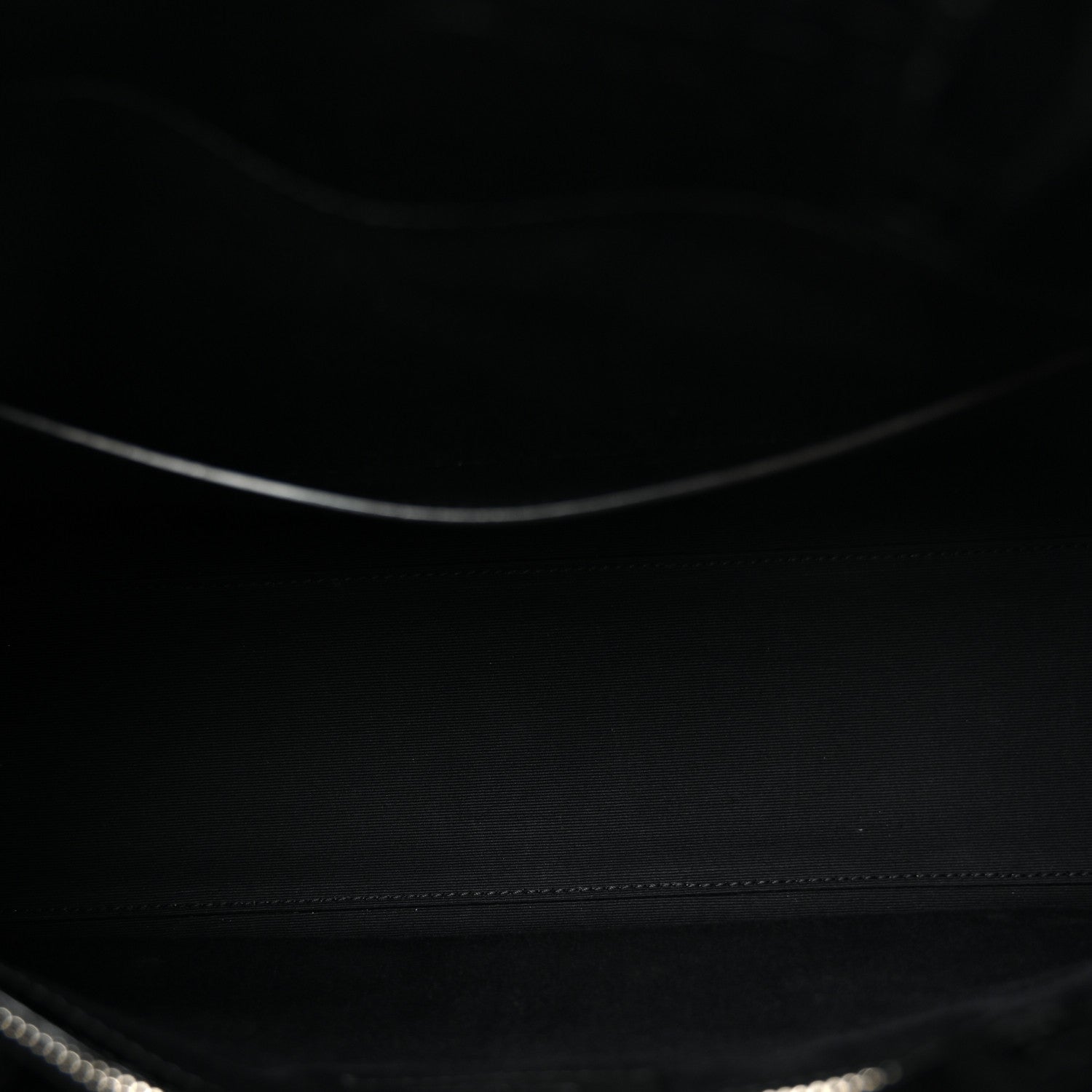 Saint Laurent Shiny Calfskin Crocodile Embossed Small Manhattan Shopper Tote Black 5 of 10