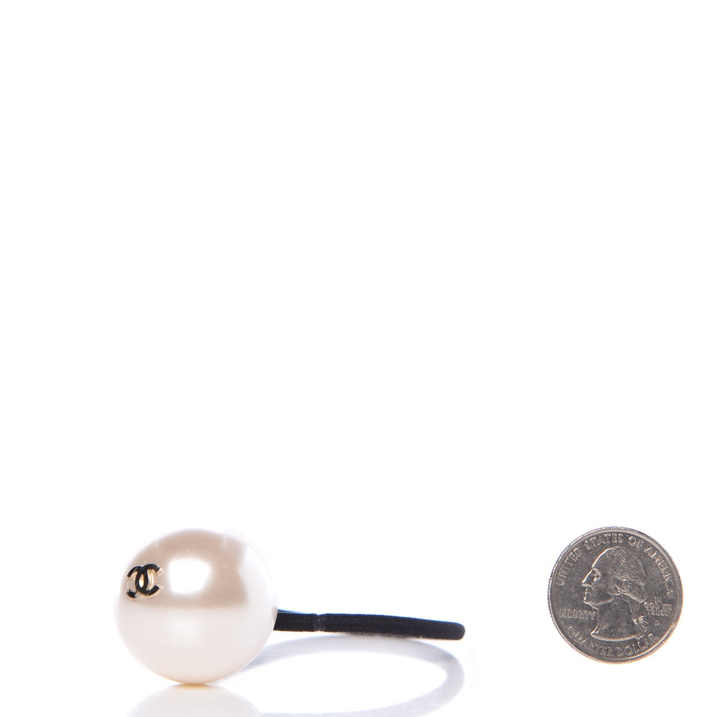 Pearl CC Hair Tie Black White