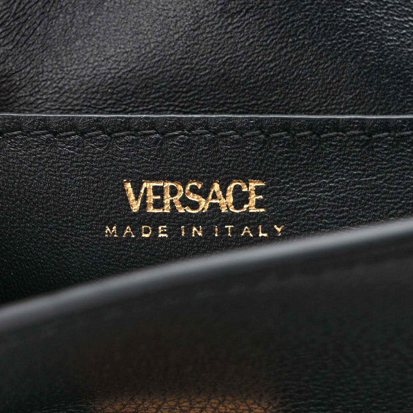 Grained Calfskin Small La Medusa Top Handle Bag Black