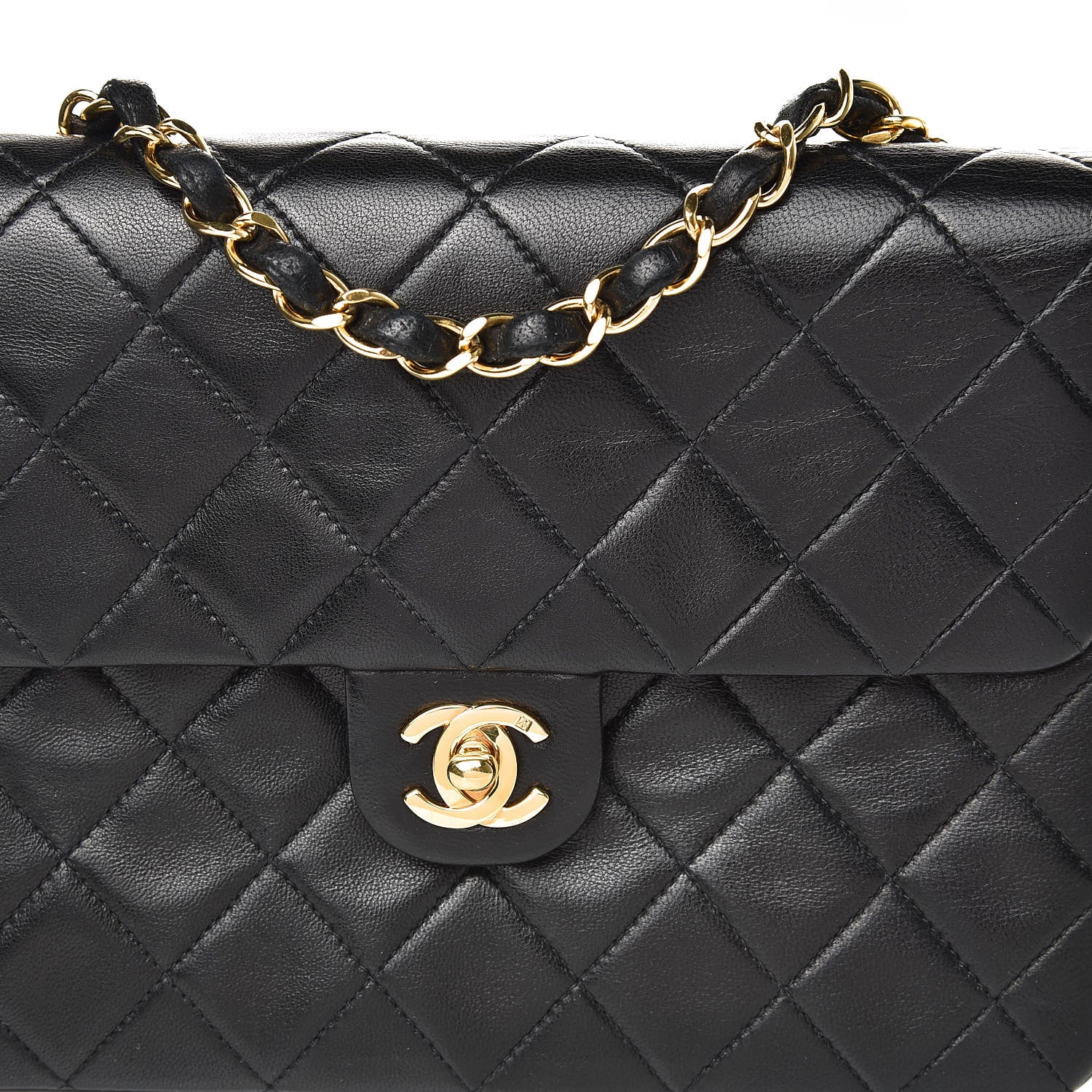 Chanel Lambskin Quilted Mini Square Flap Bag Black 10 of 12