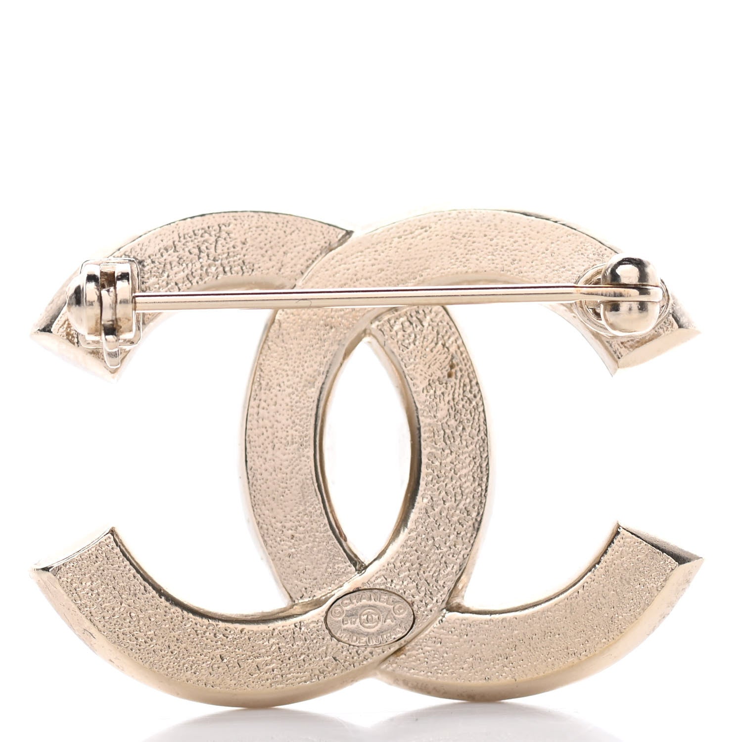 Chanel Crystal CC Brooch Gold 3 of 4