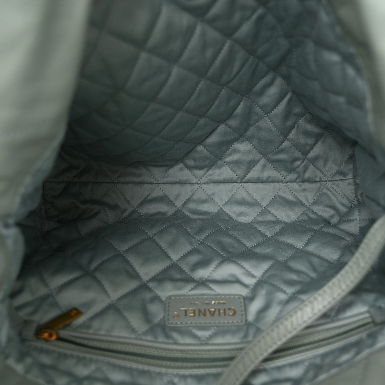 Chanel Shiny Calfskin Quilted Small Chanel 22 Grey 6 of 13