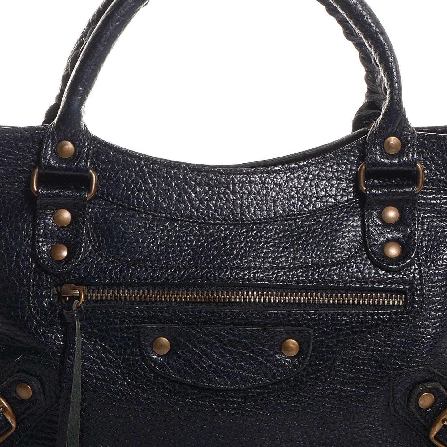 Pebbled Caribou Classic Hardware First Black