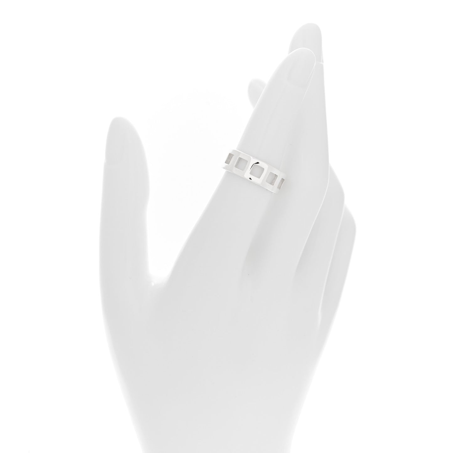 Sterling Silver Cutout Ring 52 6